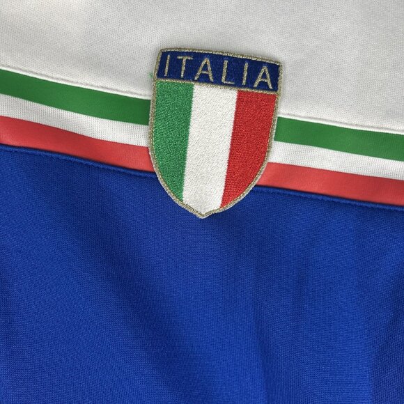 ADIDAS Jacket Mens Sz Large Zip Up 80s Remake Retro Italy Football Soccer - Picture 4 of 14